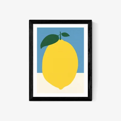 John Lewis EAST END PRINTS Rosi Feist 'Yellow Lemon' Framed Print