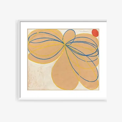 John Lewis Hilma af Klint - 'Group V, The Seven-Pointed Star, No. 1' Abstract Framed Print & Mount, 70 x 80cm, Brown/Multi