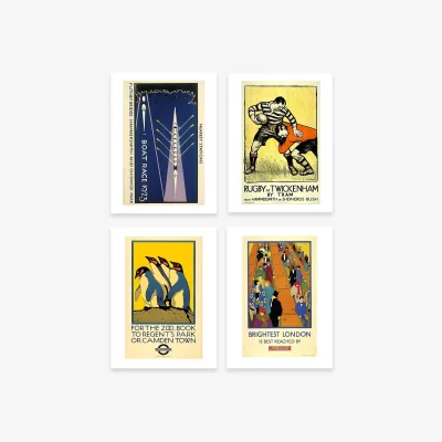 John Lewis London Transport Museum - Vintage Posters Unframed Prints, Set of 4, 40 x 30cm, Assorted