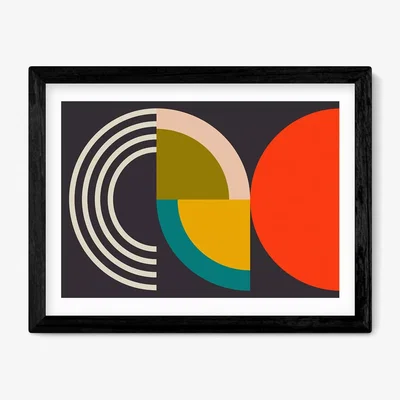 John Lewis EAST END PRINTS Ana Rut Bre 'Geometric on Black I' Framed Print