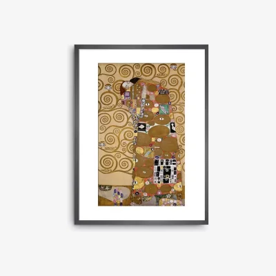 John Lewis Gustav Klimt - 'Embrace Panel Stoclet Frieze' Framed Print & Mount, 60 x 45cm, Gold/Multi