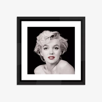 John Lewis Marilyn Monroe - Red Lips Framed Print & Mount, 50 x 50cm