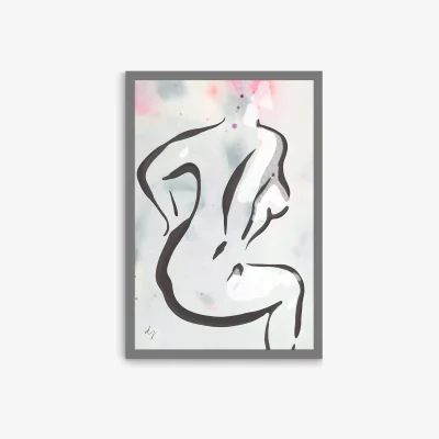 John Lewis Dominic James Studio - 'Derriere' Framed Print, 43.5 x 63.5cm, Black/White
