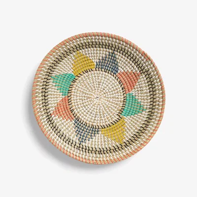 John Lewis John Lewis Woven Seagrass Abstract Star Wall Art, 36cm, Natural/Multi