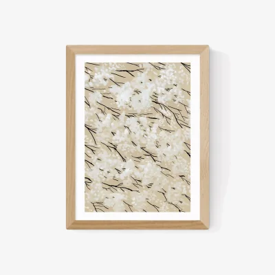 John Lewis EAST END PRINTS Dreamy Me 'White Blossom' Framed Print