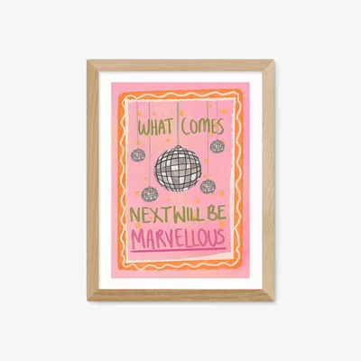 John Lewis EAST END PRINTS Illustrated By Weezy 'What Comes Next Will Be Marvellous' Framed Print