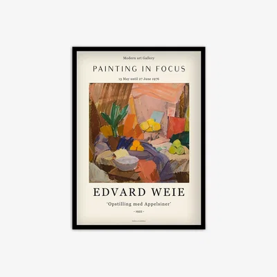 John Lewis Edvard Weie - 'Still Life with Oranges' Exhibition Poster Framed Print, 73.5 x 53.5cm, Orange/Multi