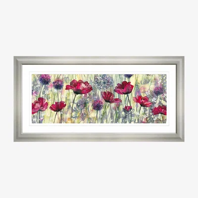 John Lewis Catherine Stephenson Raspberry Poppy Framed Print, 55.5 x 110.5cm