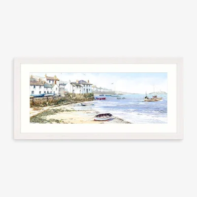 John Lewis Richard Macneil - 'Cornwall' Framed Print & Mount, 52 x 107cm, Blue