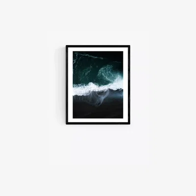 John Lewis Honeymoon Hotel - Dark Earth Wood Framed Print, 52 x 42cm, Blue