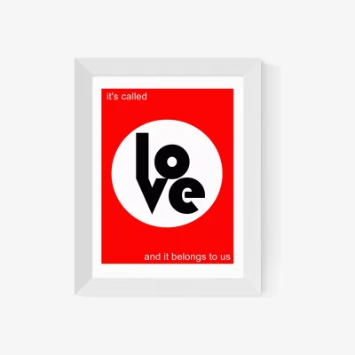 John Lewis EAST END PRINTS Indie Prints 'Thieves Like Us - It's Called Love' Framed Print