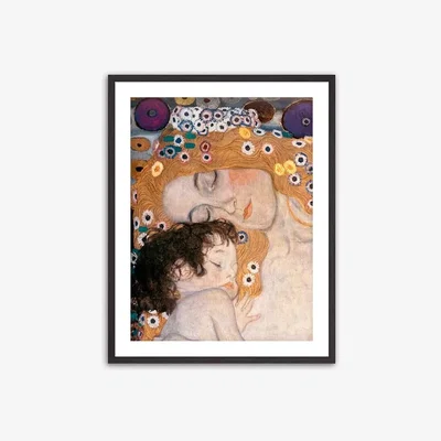 John Lewis Gustav Klimt - 'The Three Ages of Woman' Wood Framed Print & Mount, 82 x 62cm, Brown/Multi