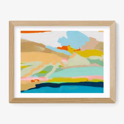 John Lewis EAST END PRINTS Ana Rut Bre 'Sea Hills Summer' Framed Print