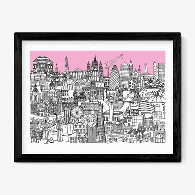 John Lewis EAST END PRINTS Lizzie Prestt 'London Jungle' Framed Print