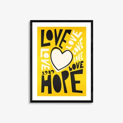 John Lewis EAST END PRINTS Fox & Velvet 'Love' Framed Print