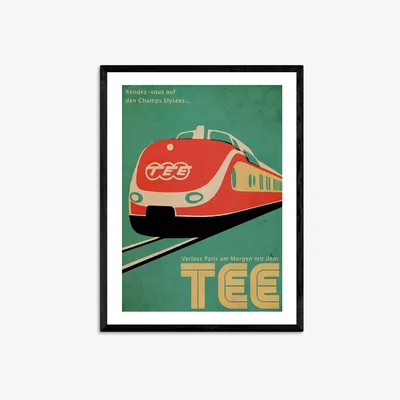 John Lewis EAST END PRINTS Indieprints 'Trans-Europe Express' Framed Print
