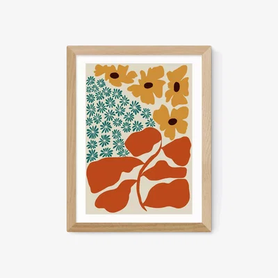 John Lewis EAST END PRINTS Miho Art Studio 'Exotic Flower Garden' Framed Print