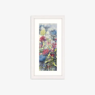 John Lewis Catherine Stephenson - Floral 2 Framed Print & Mount, 43.5 x 23.5cm, Blue/Multi