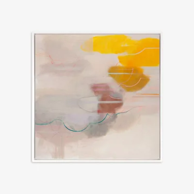 John Lewis Ele Pack - 'The Honeybees Are Dancing' Framed Canvas, 74 x 74cm, Grey/Yellow