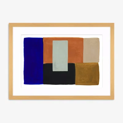 John Lewis Berit Mogensen Lopez - 'Colour Blocks II' Framed Print & Mount, 73.5 x 53.5cm, Multi
