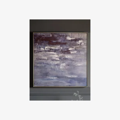 John Lewis Pacific Storm - Framed Canvas Print, 102.5 x 102.5cm, Blue
