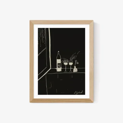 John Lewis EAST END PRINTS Hali Igwelaezoh 'Wine and Friends' Framed Print