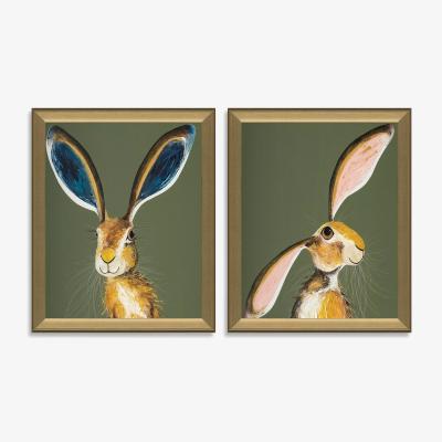 John Lewis John Lewis Quinn Russell 'Marley & Maisie' Framed Print, Set of 2, 55 x 45cm, Green