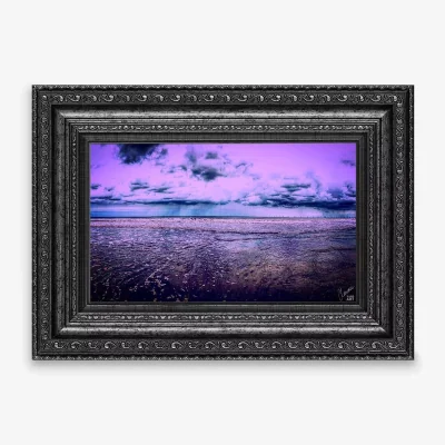 John Lewis YARDART - Charlotte Clemence 'Her Favourite Place' Outdoor Framed Print, 71 x 91cm, Purple