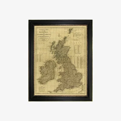 John Lewis Vintage Maps Collection - British Isles Framed Print, 117 x 91cm