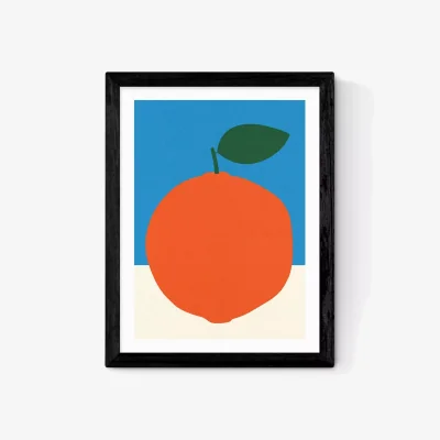 John Lewis EAST END PRINTS Rosi Feist 'Blue & Orange' Framed Print