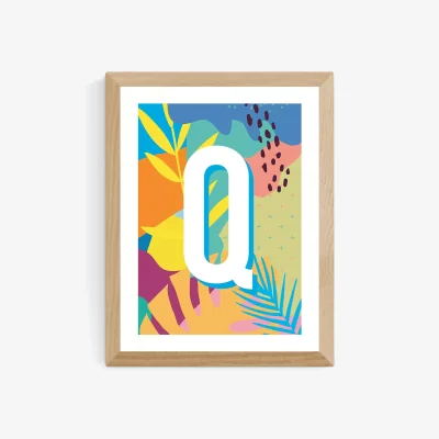 John Lewis EAST END PRINTS Sei and Ru 'Q Letter' Framed Print