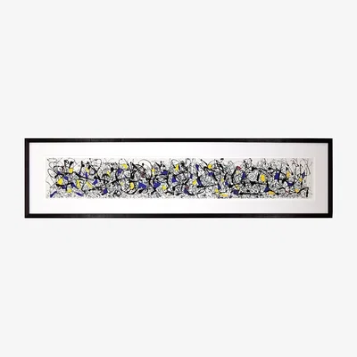 John Lewis Jackson Pollock - Summertime Framed Print & Mount, 39 x 150cm, Multi