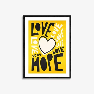 John Lewis EAST END PRINTS Fox & Velvet 'Love' Framed Print