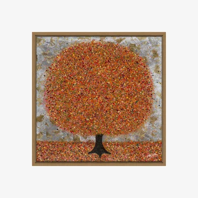 John Lewis Nicky Chubb - 'Aurumn' Framed Canvas Print & Mount, 84 x 84cm, Orange