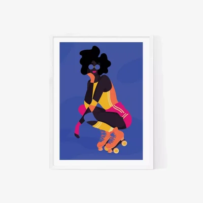 John Lewis EAST END PRINTS Sofia Doudine 'Roller' Framed Print