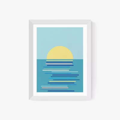 John Lewis EAST END PRINTS Rosi Feist 'Sunrise in Ahrenshoop' Framed Print