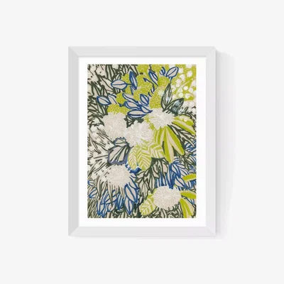 John Lewis EAST END PRINTS Elena Blanco 'Ink Floral' Framed Print
