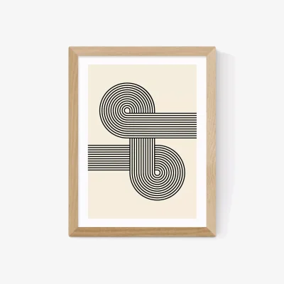 John Lewis EAST END PRINTS Luxe Poster Co. 'Retro Waves' Framed Print