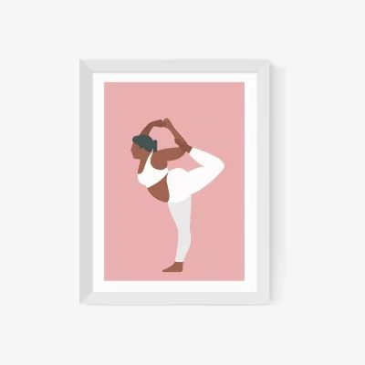 John Lewis EAST END PRINTS Rocket Jack 'Yoga at 12 O'Clock' Framed Print