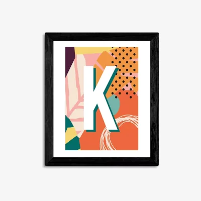 John Lewis EAST END PRINTS Sei and Ru 'K Letter' Framed Print