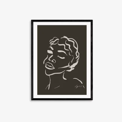 John Lewis EAST END PRINTS Hali Igwelaezoh 'Soft Gaze' Framed Print