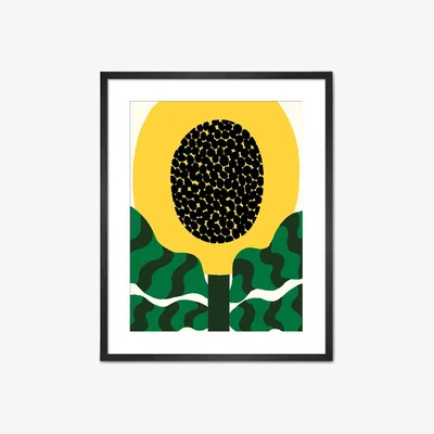 John Lewis John Lewis Eija Vehvilainen 'August Flower' Framed Print, 80 x 60cm, Yellow/Multi