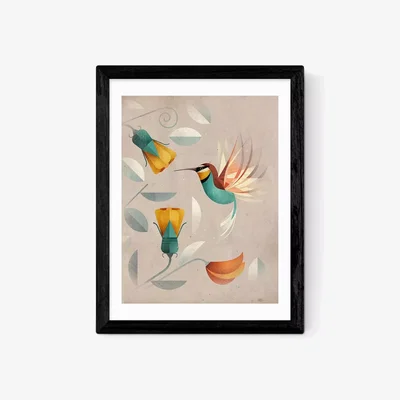John Lewis EAST END PRINTS Dieter Braun 'Hummingbird' Framed Print