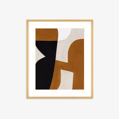 John Lewis Berit Mogensen Lopez - 'Connected' Framed Print & Mount, 62 x 52cm, Brown/Multi