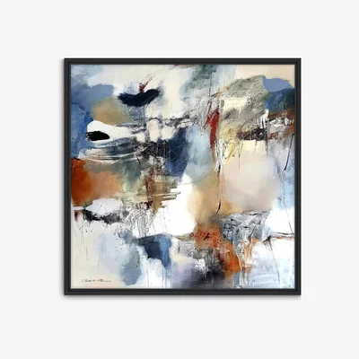John Lewis John Lewis Natasha Barnes 'Continuation' Framed Canvas Print, 64 x 64cm, Blue/Multi