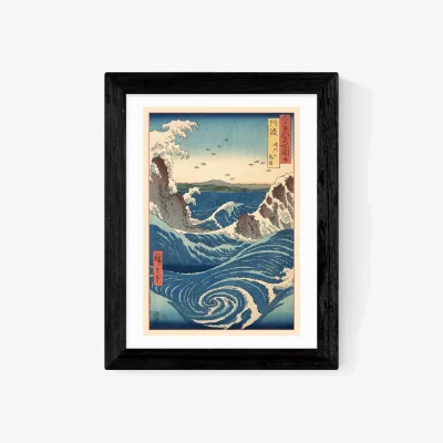 John Lewis EAST END PRINTS Ando Hiroshige 'Stormy Sea' Framed Print