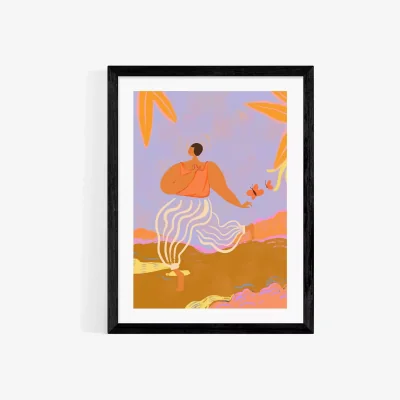 John Lewis EAST END PRINTS Arty Guava 'Ladida' Framed Print