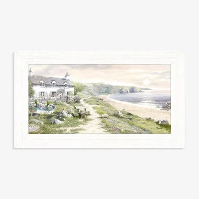 John Lewis John Lewis Richard Macneil 'Sea View Cottage' Framed Print, 27 x 47cm, Green/Multi