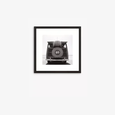 John Lewis Loaded Wagon 2 - Framed Print & Mount, 56 x 66cm, Black/White