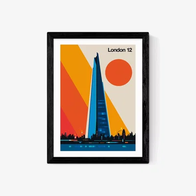 John Lewis EAST END PRINTS Bo Lundberg 'London 12' Framed Print